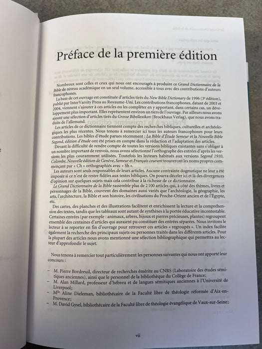 Le Grand Dictionnaire de la Bible (3e edition 2017)