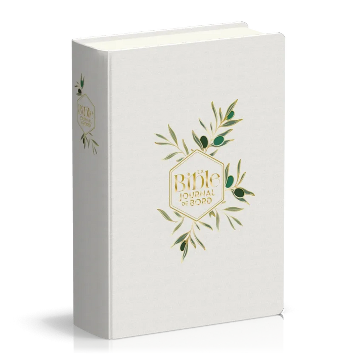 Bible Segond 21 Journal de bord (toile blanche avec motifs dorés)