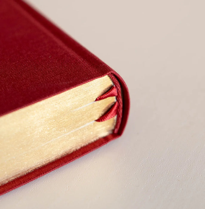 Bible Darby revisée  format moyen, textile bordeaux, semi-rigide, tranche or