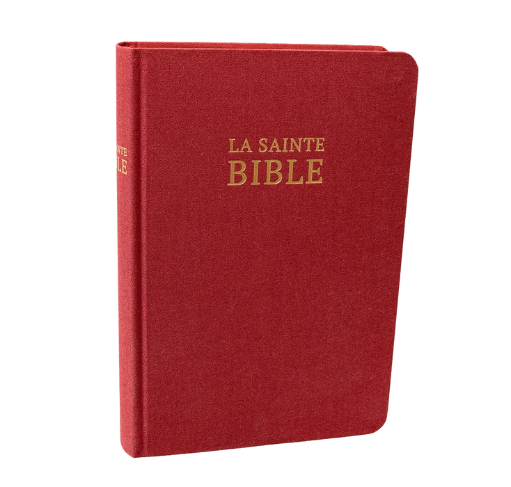 Bible Darby revisée  format moyen, textile bordeaux, semi-rigide, tranche or