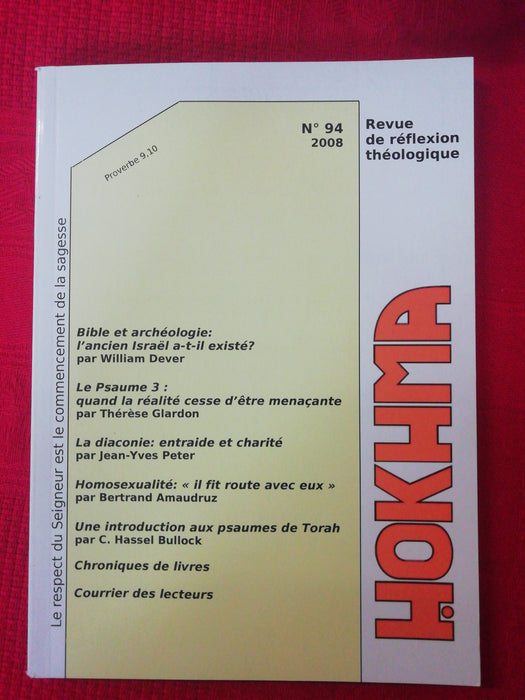 Occasion - Hokhma n°94