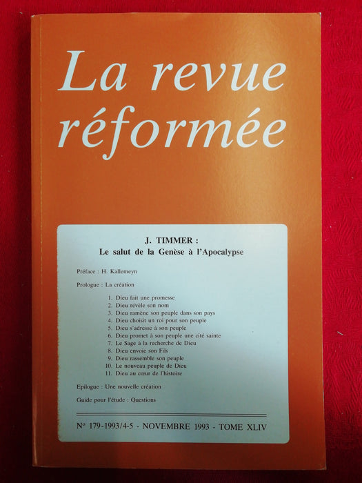 Occasion - La revue réformée #179 1993/4-5