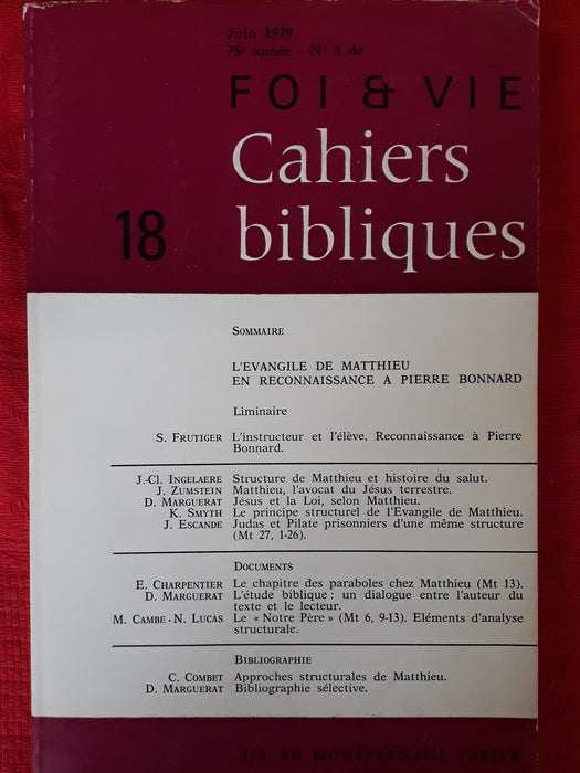 Occasion - Foi et vie - Cahiers bibliques 18
