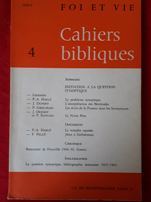 Occasion - Foi et vie - Cahiers bibliques 4