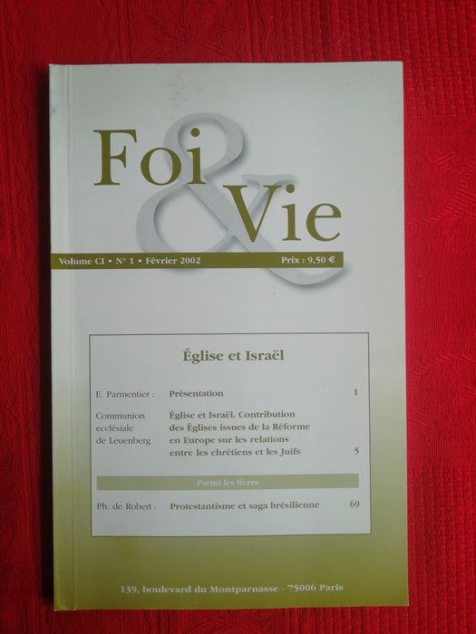 Occasion - Foi et Vie - 1 Février 2002