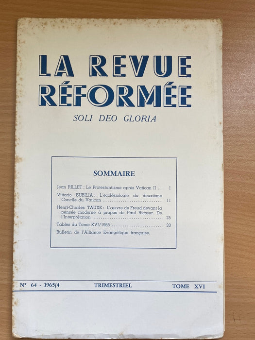 Occasion - La revue réformée #64 1965/4