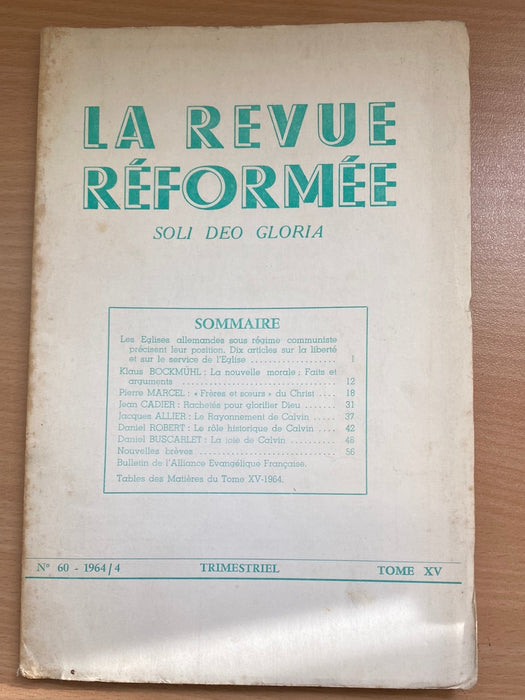 Occasion - La revue réformée #60 1964/4