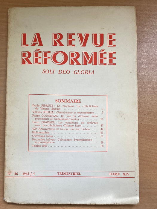 Occasion - La revue réformée #56 1963/4