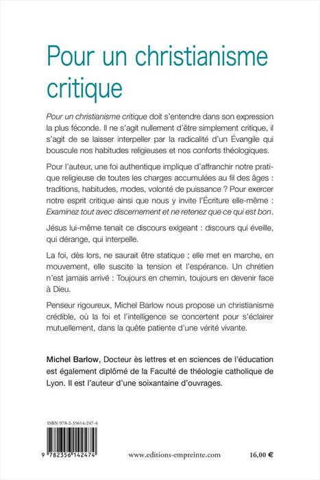 Pour un christianisme critique