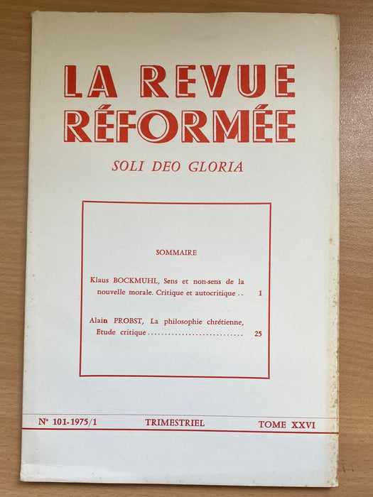 Occasion - La revue réformée #101 1975/1