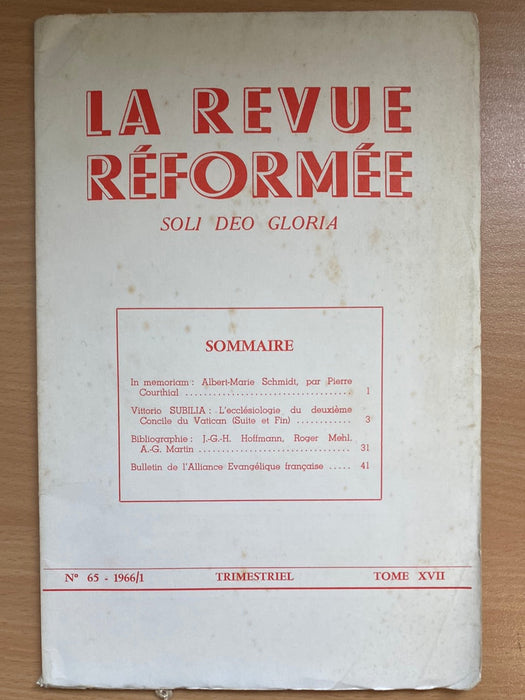 Occasion - La revue réformée #65 1966/1