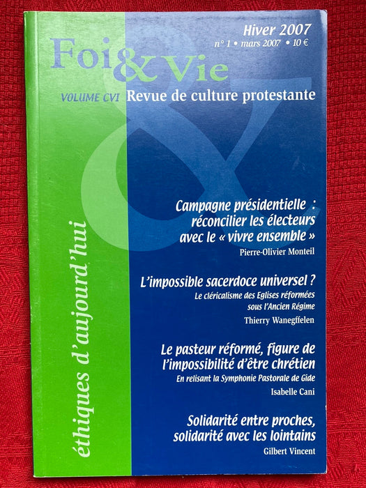 Occasion - Foi et Vie 1 Mars 2007