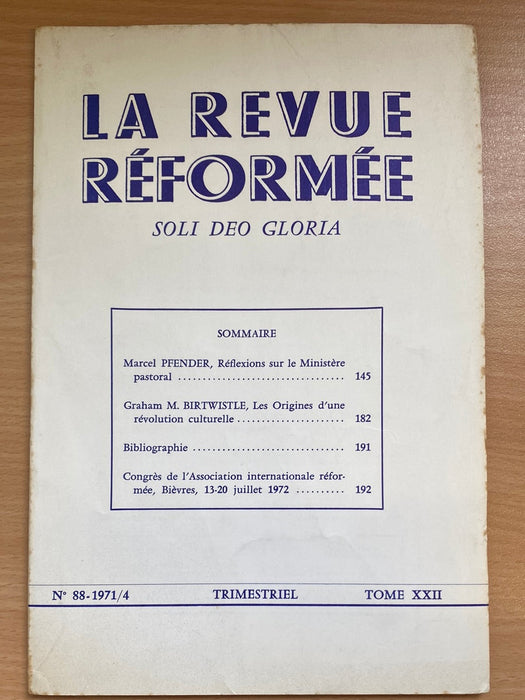 Occasion - La revue réformée #88 1971/4