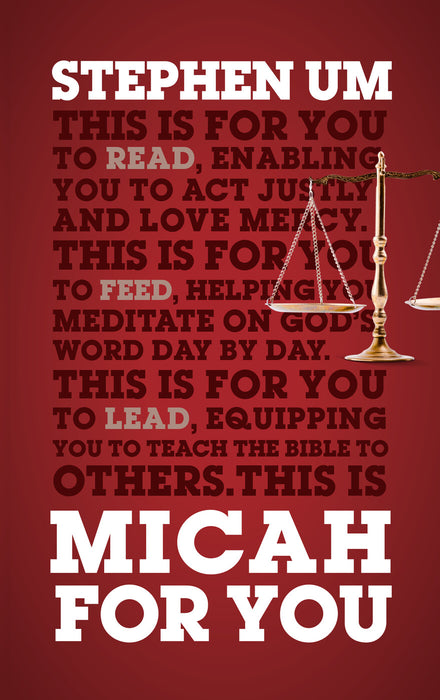 Micah For You [Livre en anglais]