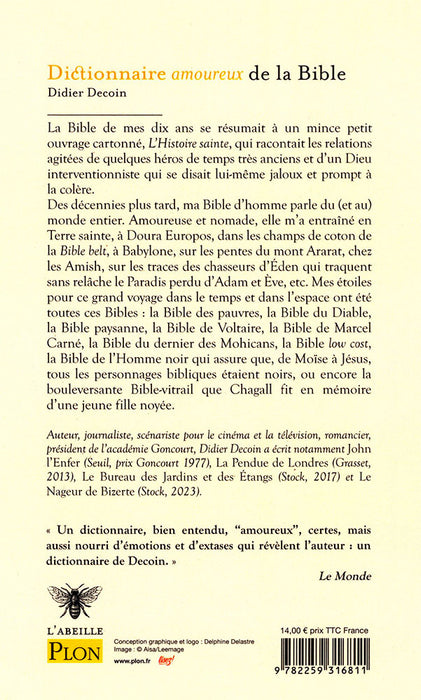 Dictionnaire amoureux de la Bible [2023]