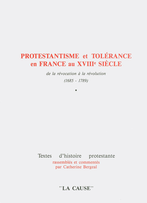 Occasion - Protestantisme et tolérance en France au 18e siècle