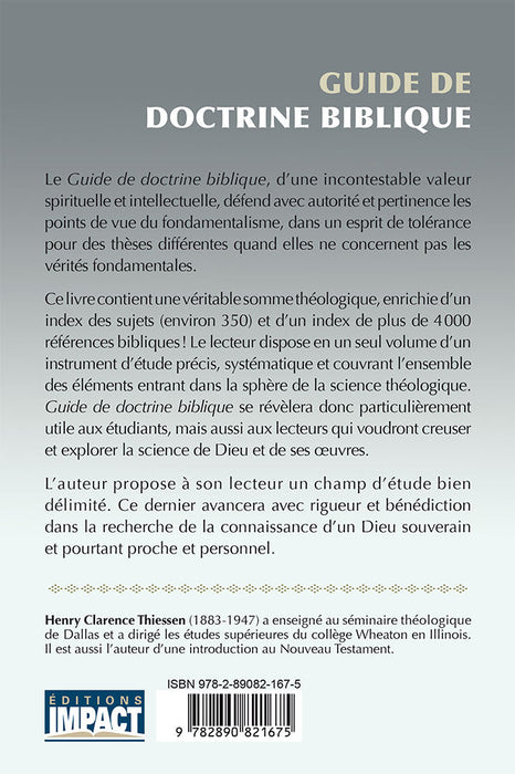 Ebook - Guide de doctrine biblique