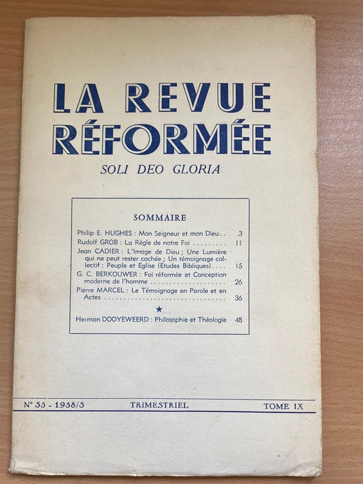 Occasion - La revue réformée #35 1958/3