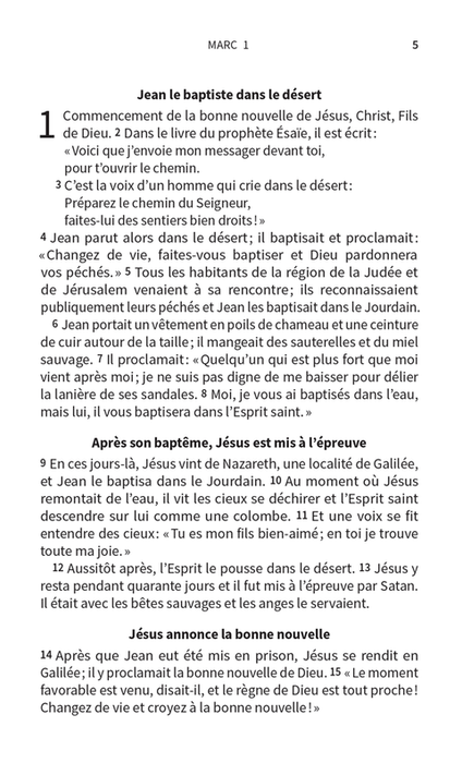 Évangile de Marc - Nouvelle Français courant (NFC)