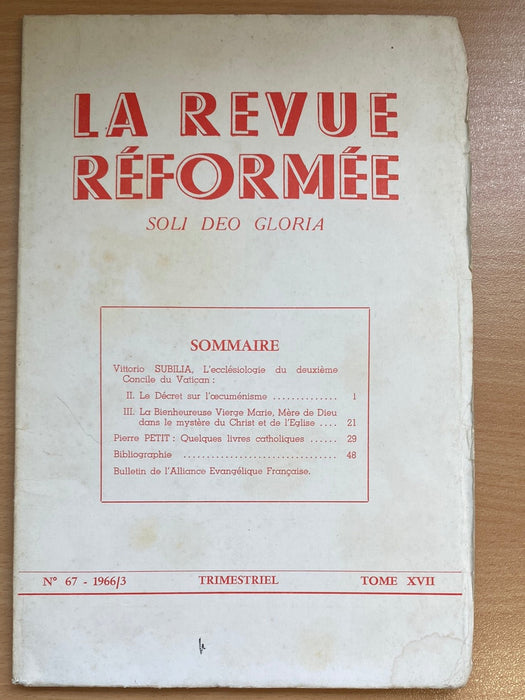 Occasion - La revue réformée #67 1966/3
