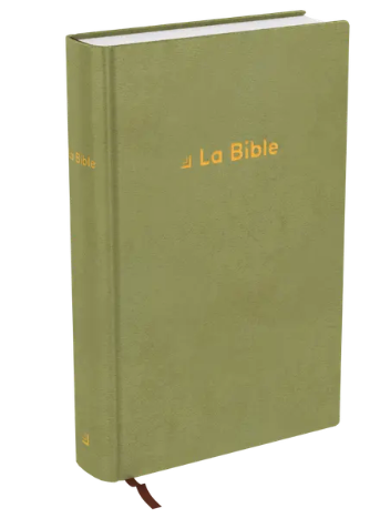 Bible Darby révisée format standard, rigide velours vert olive