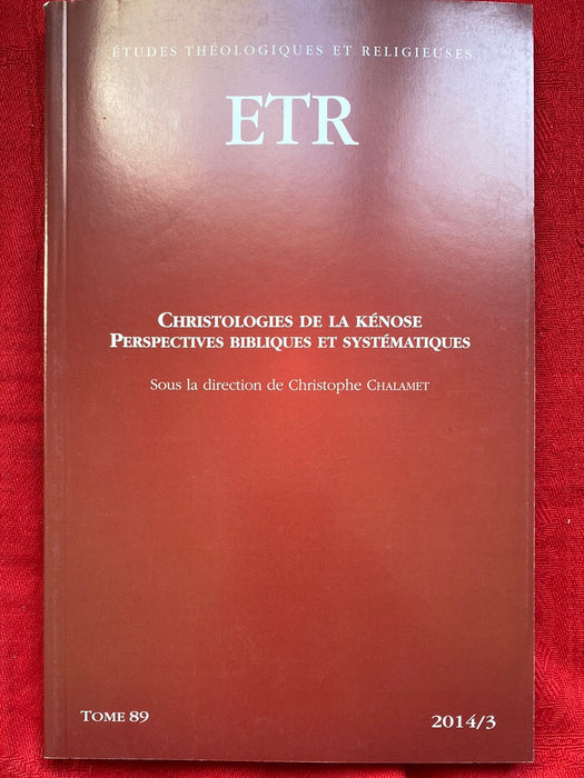Occasion - Etudes Théologiques et Religieuses 2014/3