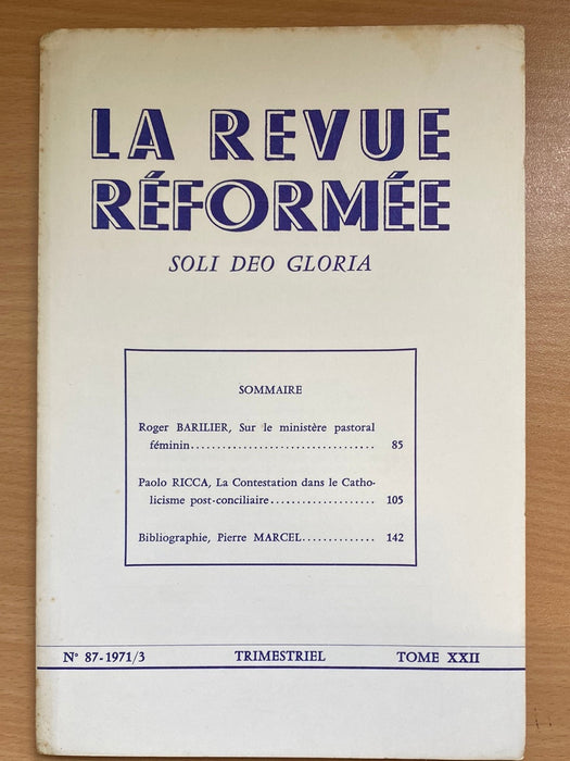 Occasion - La revue réformée #87 1971/3