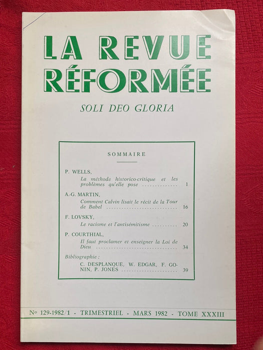 Occasion - La Revue réformée #129 mars 1982