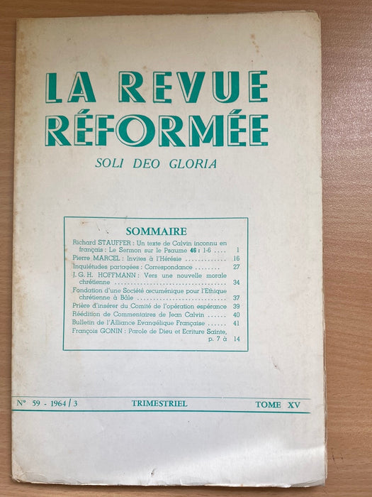 Occasion - La revue réformée #59 1964/3