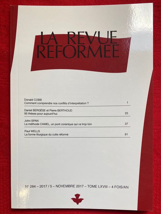 Occasion - La Revue réformée #284 Novembre 2017