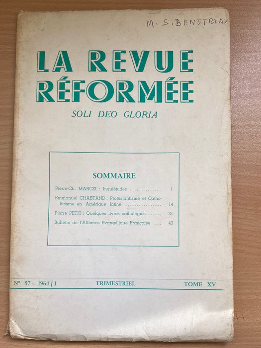 Occasion - La revue réformée #57 1964/1