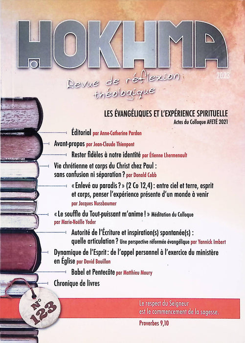 Occasion - Hokhma n°123