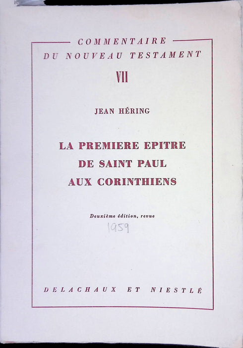 Occasion - La première épître de Saint-Paul aux corinthiens