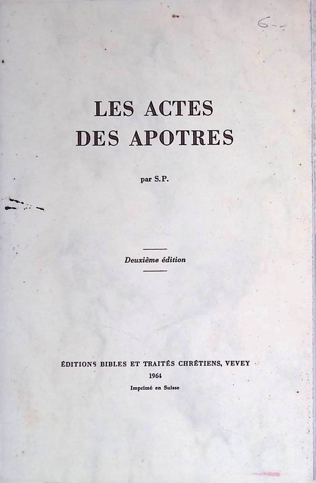 Les actes des Apôtres