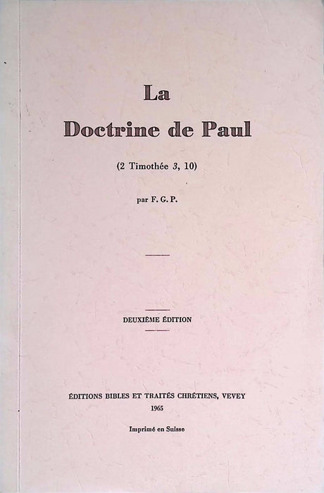 La Doctrine de Paul