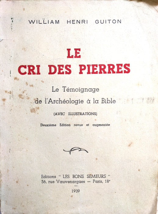 Le cri des pierres