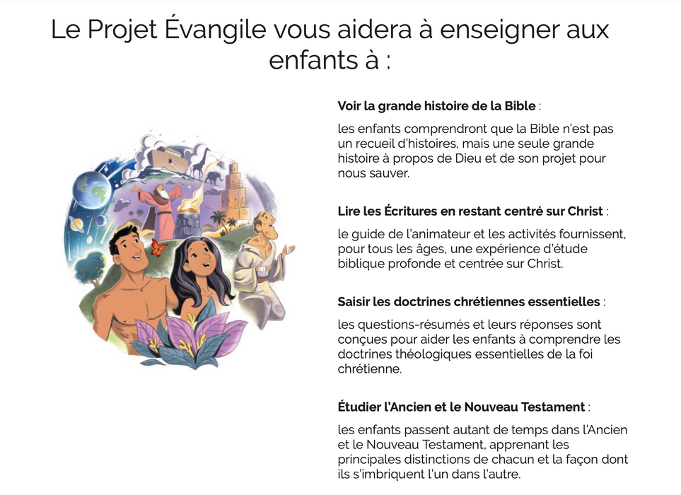 Le Projet Évangile pour enfants (licence à vie)