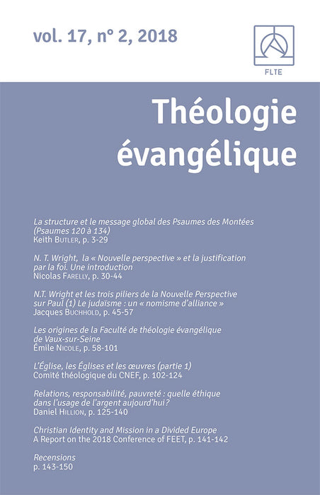 Revue Théologie Évangélique 2018 17.2