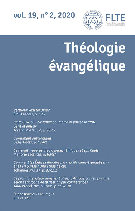 Revue Théologie Évangélique 2020 19.2