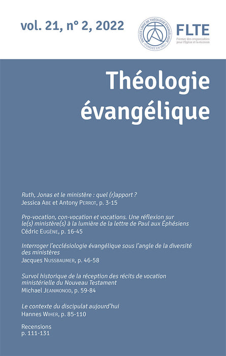 Revue Théologie Évangélique 2022 21.2