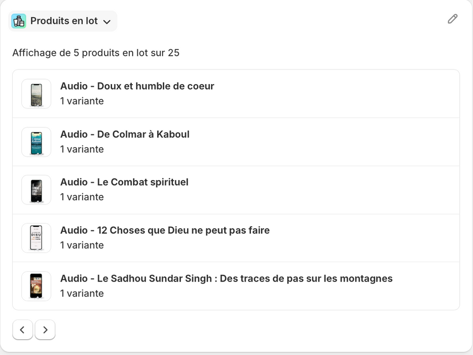 OFFRE À LA FOLIE (25 livres audio)
