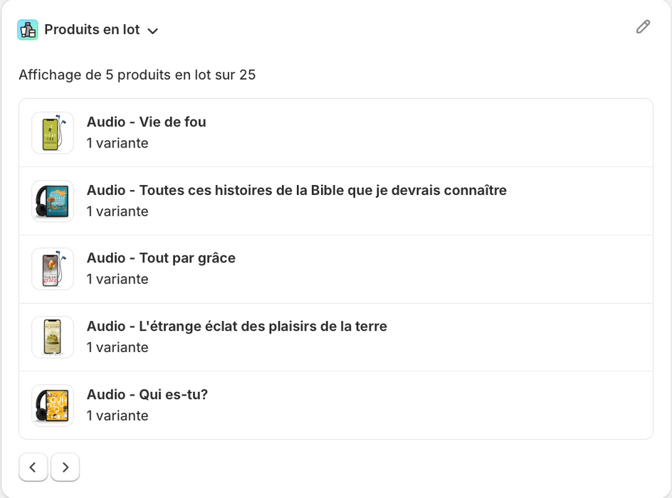 OFFRE À LA FOLIE (25 livres audio)
