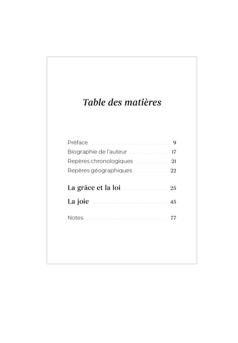 La grâce, la loi et la joie