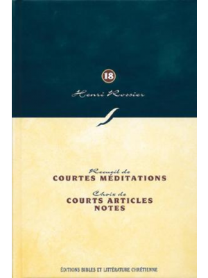 Collection Henri Rossier - Volume 18