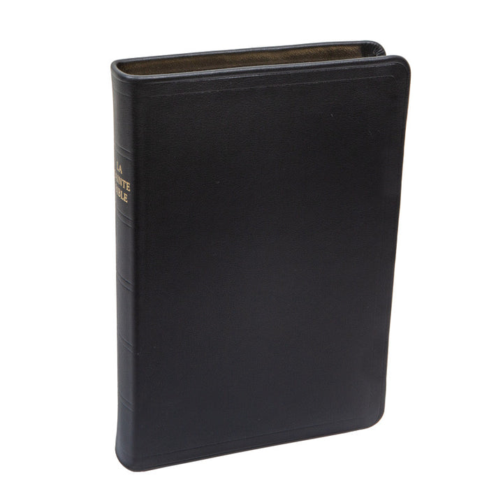 La Sainte Bible, Darby, grand format, cuir noir avec rebord et tranche dorée