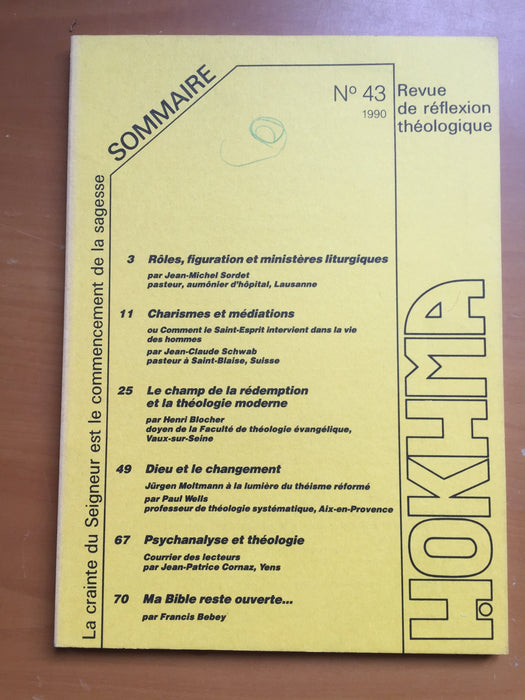 Occasion - Hokhma n°43