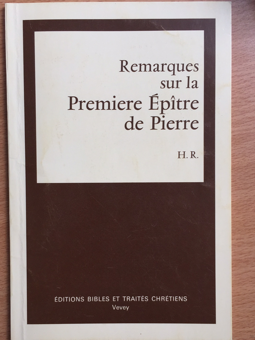 Occasion - Remarques sur la première épître de Pierre