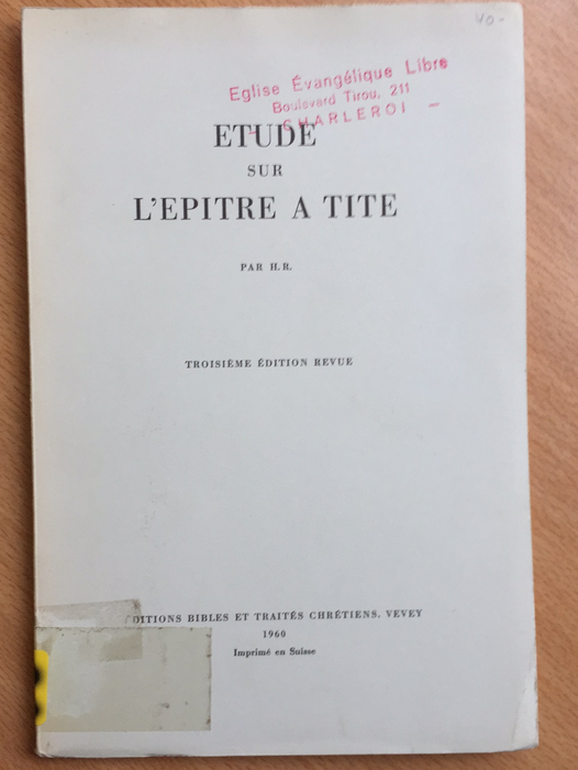 Occasion - Étude sur l'épître à Tite