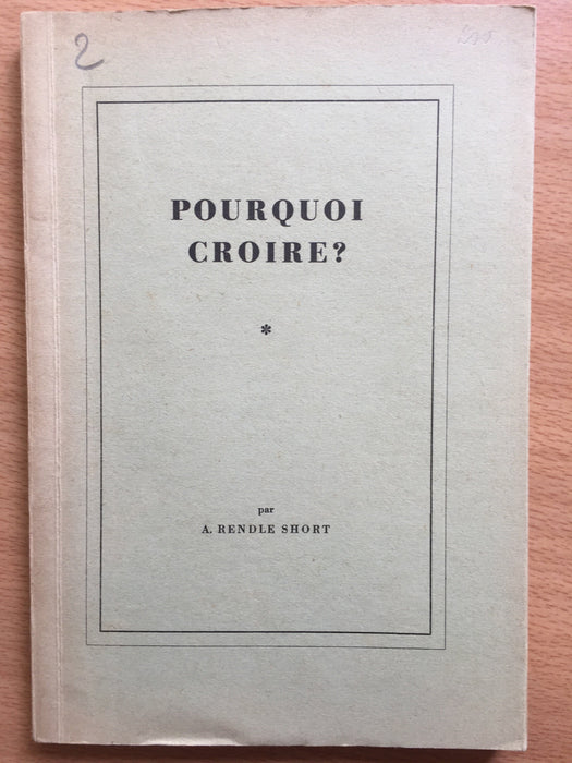 Occasion - Pourquoi croire ?