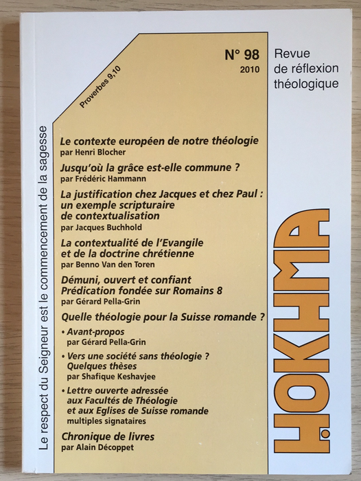 Occasion - Hokhma n°98